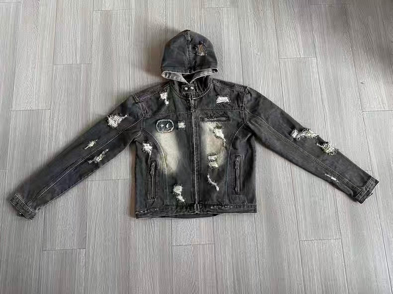 Thug Club Hooded Denim Jacket